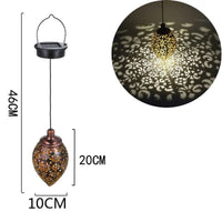 Outdoor Water Drop Shaped Solar Projection Light Waterproof Hollowed-out for Garden Patio Stair Fence Street Landscape Balcony Quick Pick Grocers