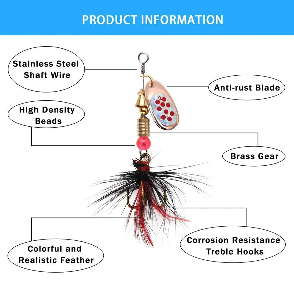 Metal Spoon Spinner Lure 2 to 8g 3.5g 10pcs/Lot Spoonbait Crankbaits Fishing Wobblers For Pike Crochet Set Bait Tackles Econic Blanks