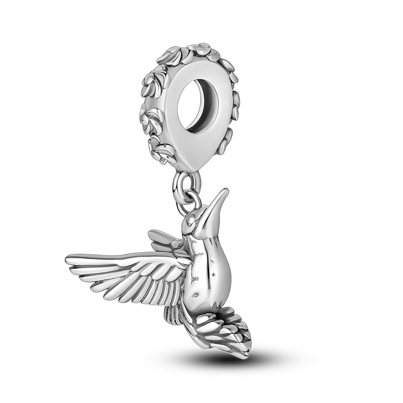 2025 Hot Sale Charms Bead 925 Sterling Silver Pink Butterfly Luminous Firefly Dangle Fit Bangle Bracelet Necklace DIY Jewelry Econic Blanks