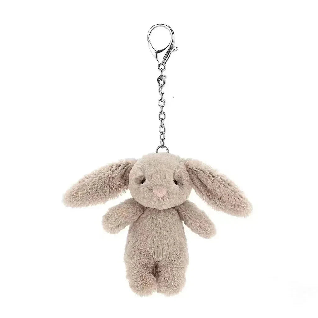 Stuffed Animals Cute Cartoon Rabbit Keychain Love Pompom Trinket Toy Girl Bag Car Keychain Mobile Phone Pendant Jewelry Gift Econic Blanks