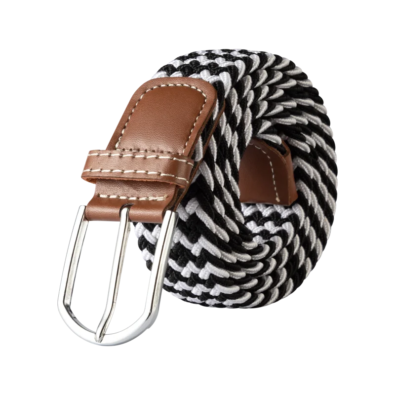 107/120/130CM Fashion Female Elastic Casual Stretch Woven Belt Unisex Canvas Elastic Belts for Women Jeans Pin Buckle Men Belt Quick Pick Grocers