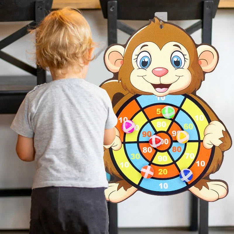 Educational Games Dart Board Baby Toy Stickey Ball Dart Indoor Sports Child Montessori Games for Children 3 to 7 Years Quick Pick Grocers