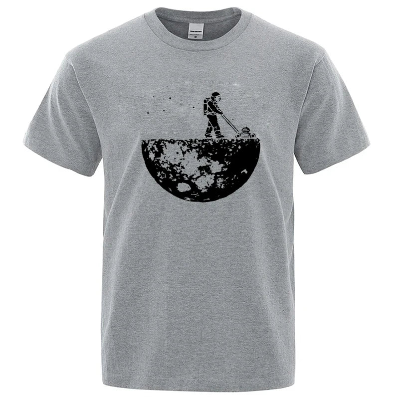Men T-shirt High Quality Funny Cotton Blend Lunar Cleaner Printing Casual Cool Loose O-neck Male  for MenT-shirt Hip Hop Tees Quick Pick Grocers