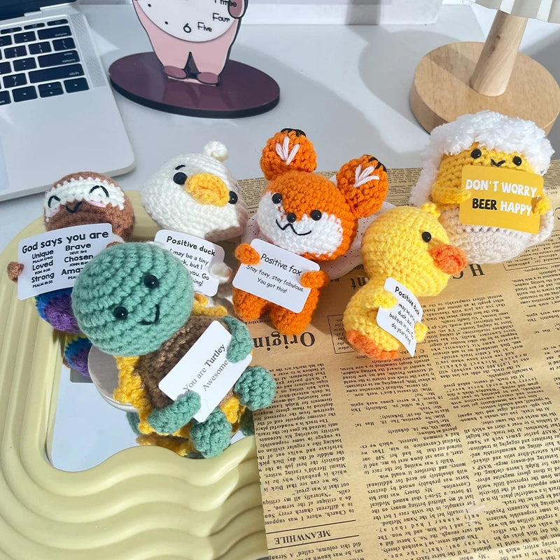 Crochet Positive Energy Doll Pocket Hug Mother's Day Gifts 2026 Handmade Knitted Ornament Handmade Crochet Doll Graduation Gifts Quick Pick Grocers