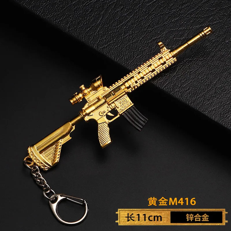 1pc Toy Gun Keychain, Alloy Toy Gun Model Pendant Car Key Chain Car Key Ring Gift For Men Boys Quick Pick Grocers