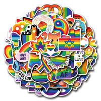 10/30/50/110pcs LGBT Gay Pride Stickers Colorful Rainbow Graffiti for Laptop Phone Case Skateboard Water Bottle Cartoon Sticker Quick Pick Grocers