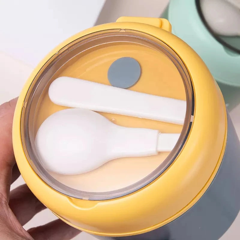 510ml Stainless Steel Lunch Box with Spoon Thermal Food Container Vaccum Cup Insulate Bento Box Thermos Soup Cup For Kids School Quick Pick Grocers
