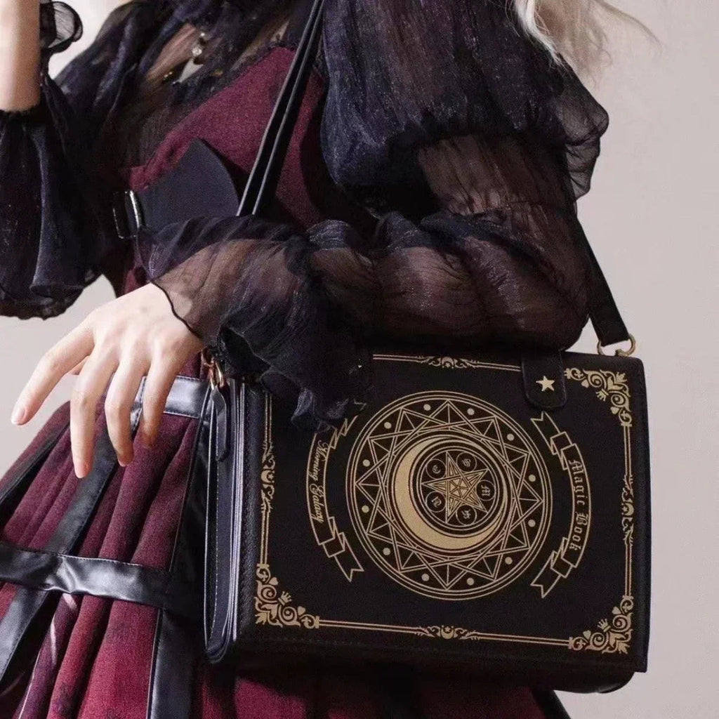 Y2K Korean Gothic Square Black Shoulder Bag Harajuku Vintage Aesthetic Purses Luxury Designer Handbags Messenger Tote Bags Women Quick Pick Grocers