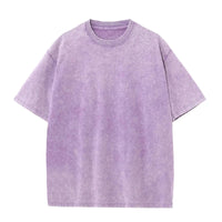 Men's Summer T-shirt 230G Heavy Cotton Vintage Washed T-Shirts Oversized Short Sleeve Loose Streetwear Short Sleeve Tops Tee Quick Pick Grocers
