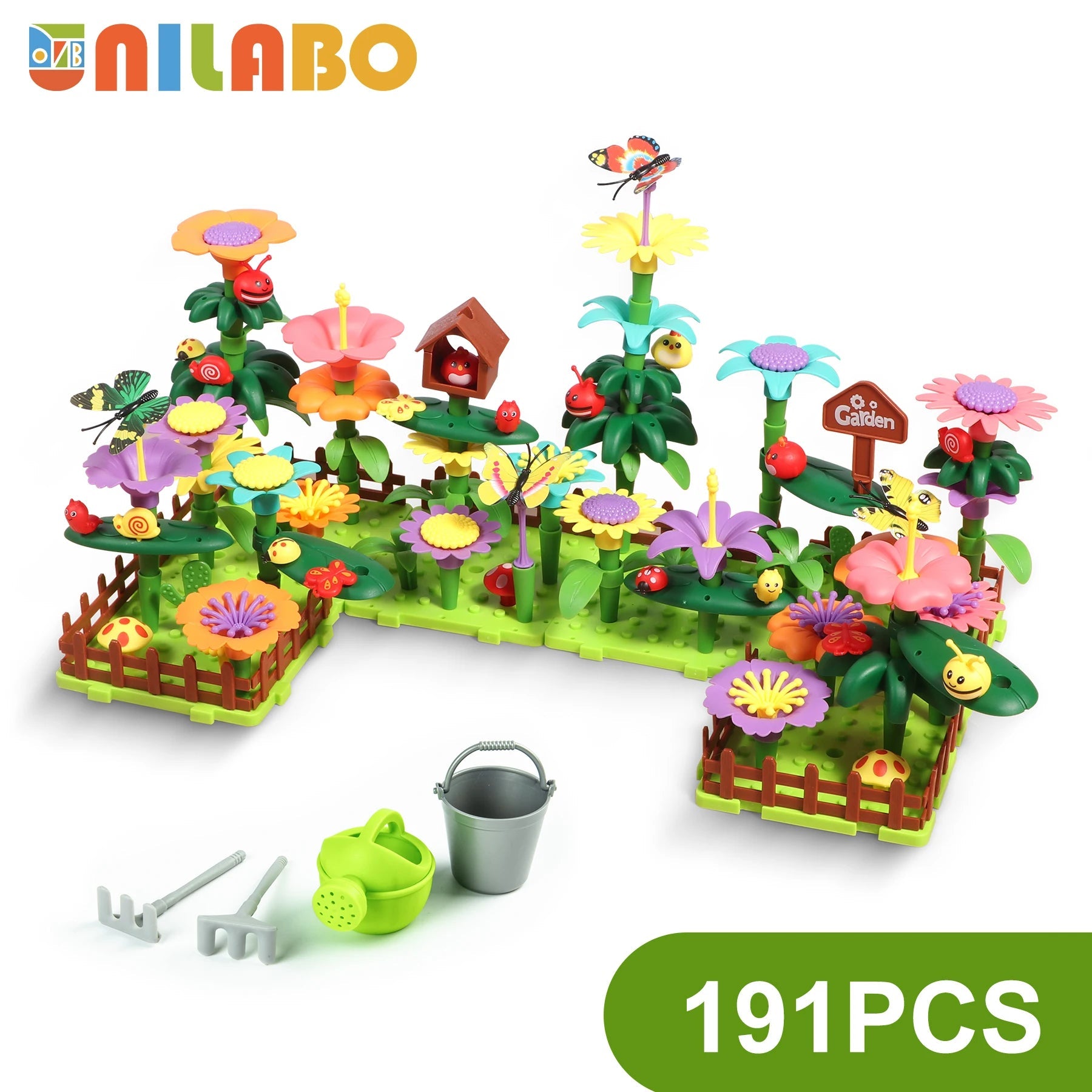 Grow Their Imagination with STEM Educational Flower Garden Building Toy - Perfect Gift for 3-7 Year Old Boys & Girls! Quick Pick Grocers