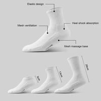 10pairs HLHYX Socks Men's Cotton Deodorant Winter Towel Bottom with Mid-tube White Stockings Thickened Sports Basketball Socks Quick Pick Grocers