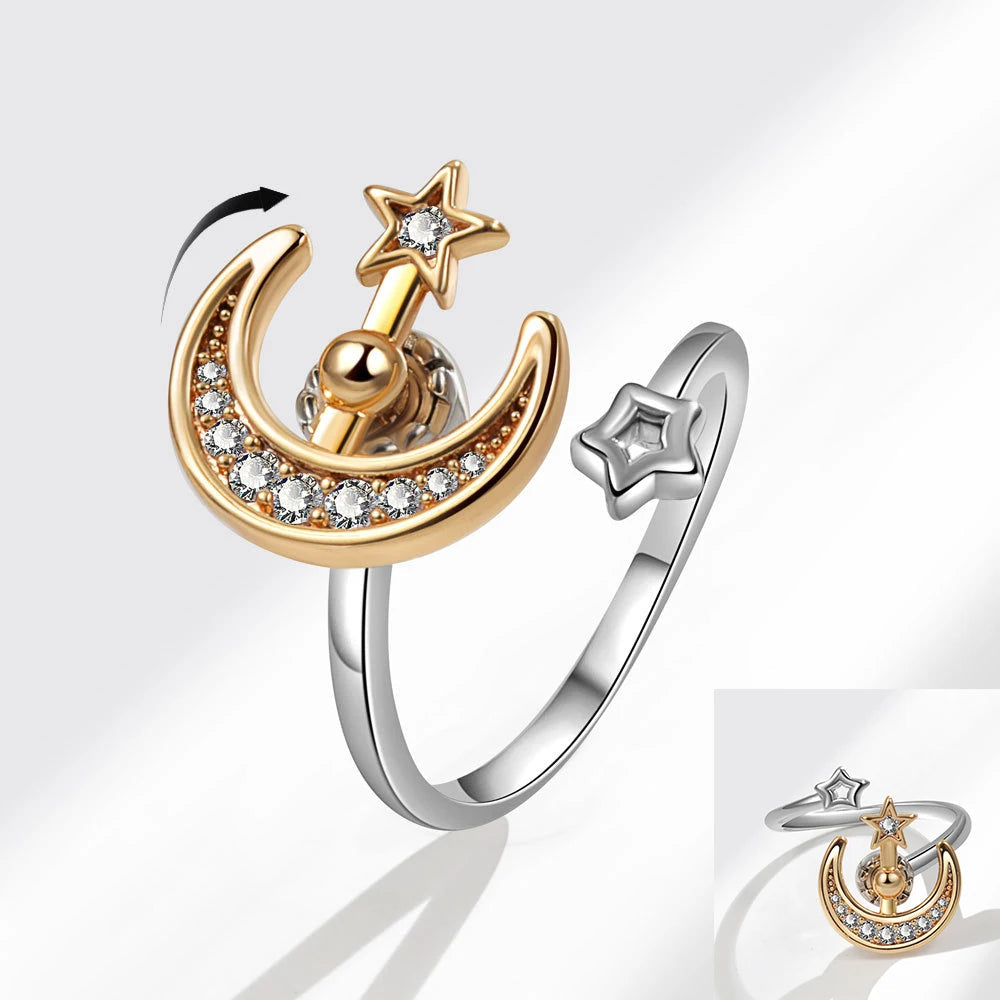 VENTFILLE 925 Sterling Silver Sunflower Diamond Zircon Rotatable Ring For Women Gift Relieve Stress Ring Jewelry Wholesale Quick Pick Grocers