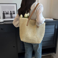 Hand-woven Women's Shoulder Handbag Bohemian 2025 Summer Fashion Straw Beach Tote Bag Travel Shopper Weaving Shopping Bags Quick Pick Grocers