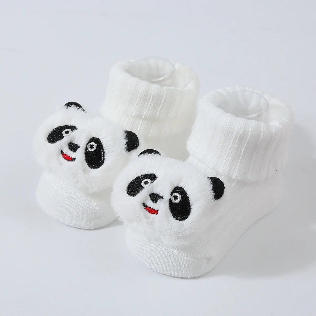 Cute Cartoon Doll Newborn Socks Spring New Baby Soft Solid Prewalker Knitted Sock For Girls Boys Infant Knitting Floor Socks Quick Pick Grocers