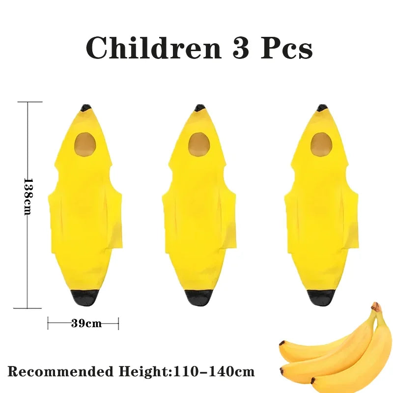 Child/Adult Banana Cosplay Halloween Christmas  Costumes Performance Costume Fruit Banana Costume Performance  Costume Quick Pick Grocers