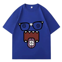 Domo Kun Funny Meme T Shirts Men's Women Clothes Classic Cotton Casual Tee Shirts Short Sleeve Summer T-shirt Tops Streetwear Quick Pick Grocers