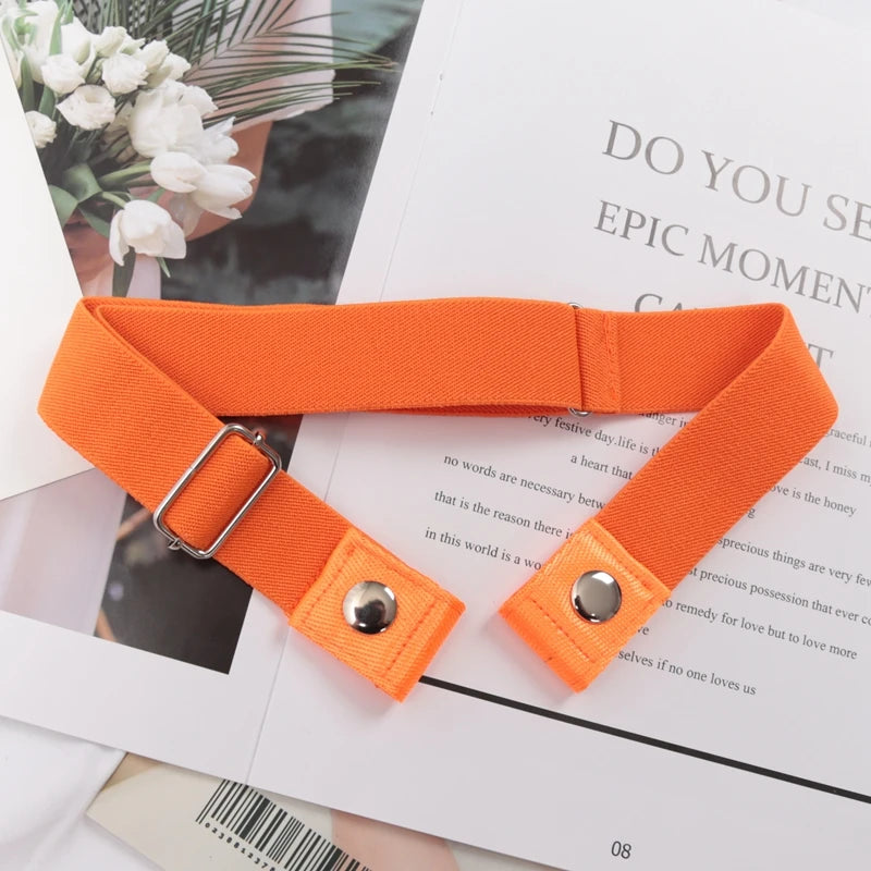 Elastic Belt Without Buckle Canvas Women Buckle Free Belt Ladies Jeans Pants Waist Lazy Belt Stretch No Buckle Invisible Belt Quick Pick Grocers