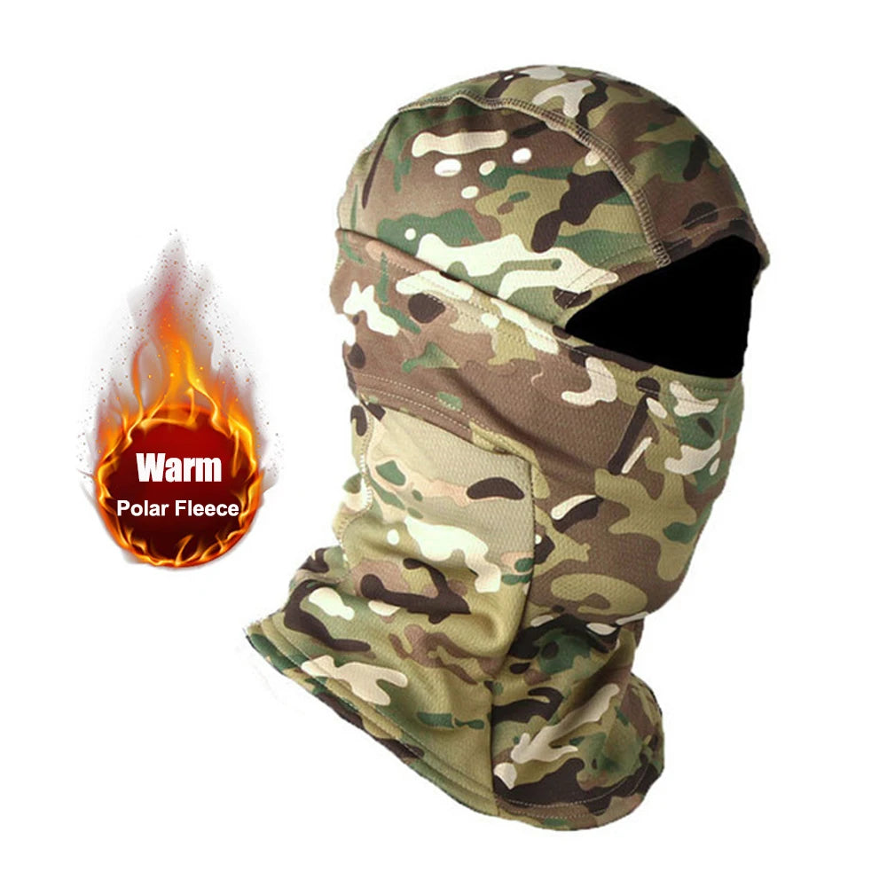 Winter Fleece Warm Camouflage Balaclava Outdoor Cold-proof Ski Cycling Full Face Mask Motorcycle Mask Helmet Lining Econic Blanks
