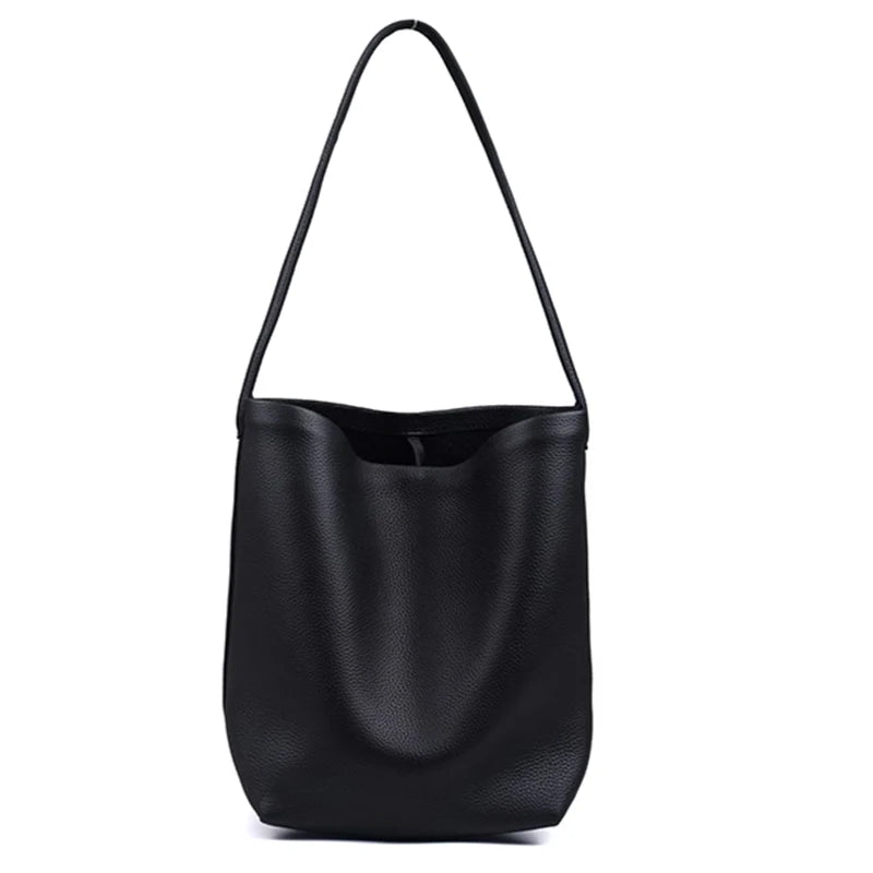 MENDY Bucket Bag Large Women's Bag Tote Bag Shoulder Bag Luxury Designer Genuine Leather Handbag Japanese Popular Bag Soft Row Quick Pick Grocers