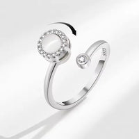 VENTFILLE 925 Sterling Silver Sunflower Diamond Zircon Rotatable Ring For Women Gift Relieve Stress Ring Jewelry Wholesale Quick Pick Grocers