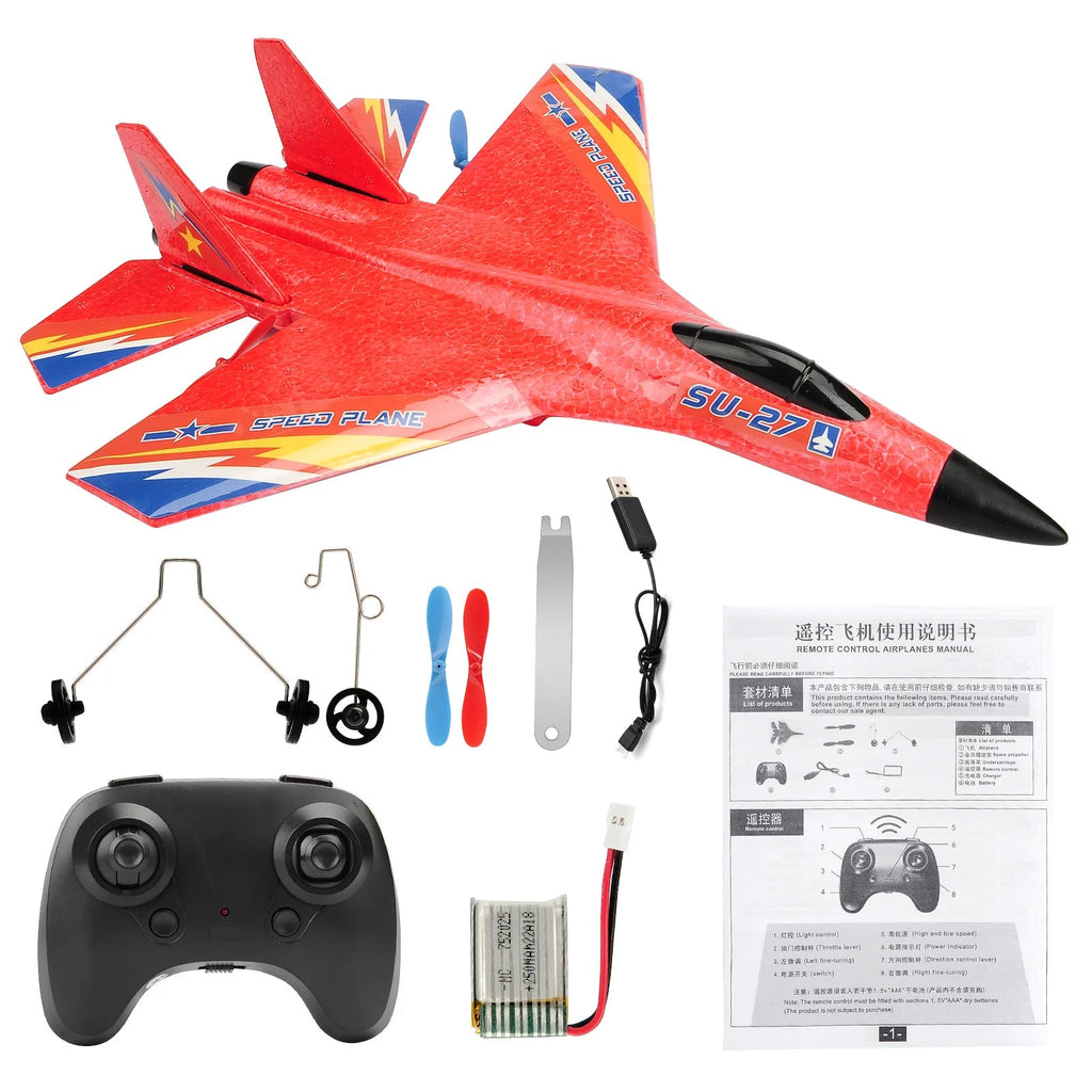 RC Plane SU-27 Aircraft Remote Control Helicopter 2.4G Airplane EPP Foam RC Vertical Plane Children Toys Gifts Econic Blanks