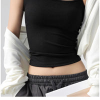 Women's Summer Basic Sleeveless Tank Top Spaghetti Strap Slim Fit Stretch Knitted Solid Color Camisole Quick Pick Grocers