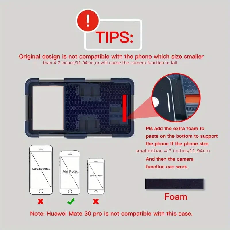Multi-functional, durable, waterproof, 15m/50ft, universal 6.9 inch waterproof phone case, IP68, professional diving photography Quick Pick Grocers