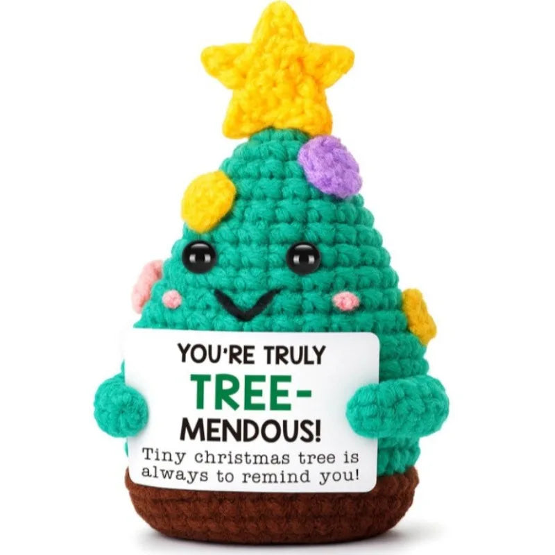 Funny Crochet Emotional Support Coffee Doll With Card Desktop Ornament Handmade Knitted Coffee Dolls Christmas Gifts Home Decor Quick Pick Grocers