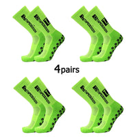 4Pairs/Lot 2024 New ANTI SLIP Tapedesign Football Socks Mid Calf Non-Slip Soccer Sport Cycling Sports Mens Sock EU38-45 Quick Pick Grocers