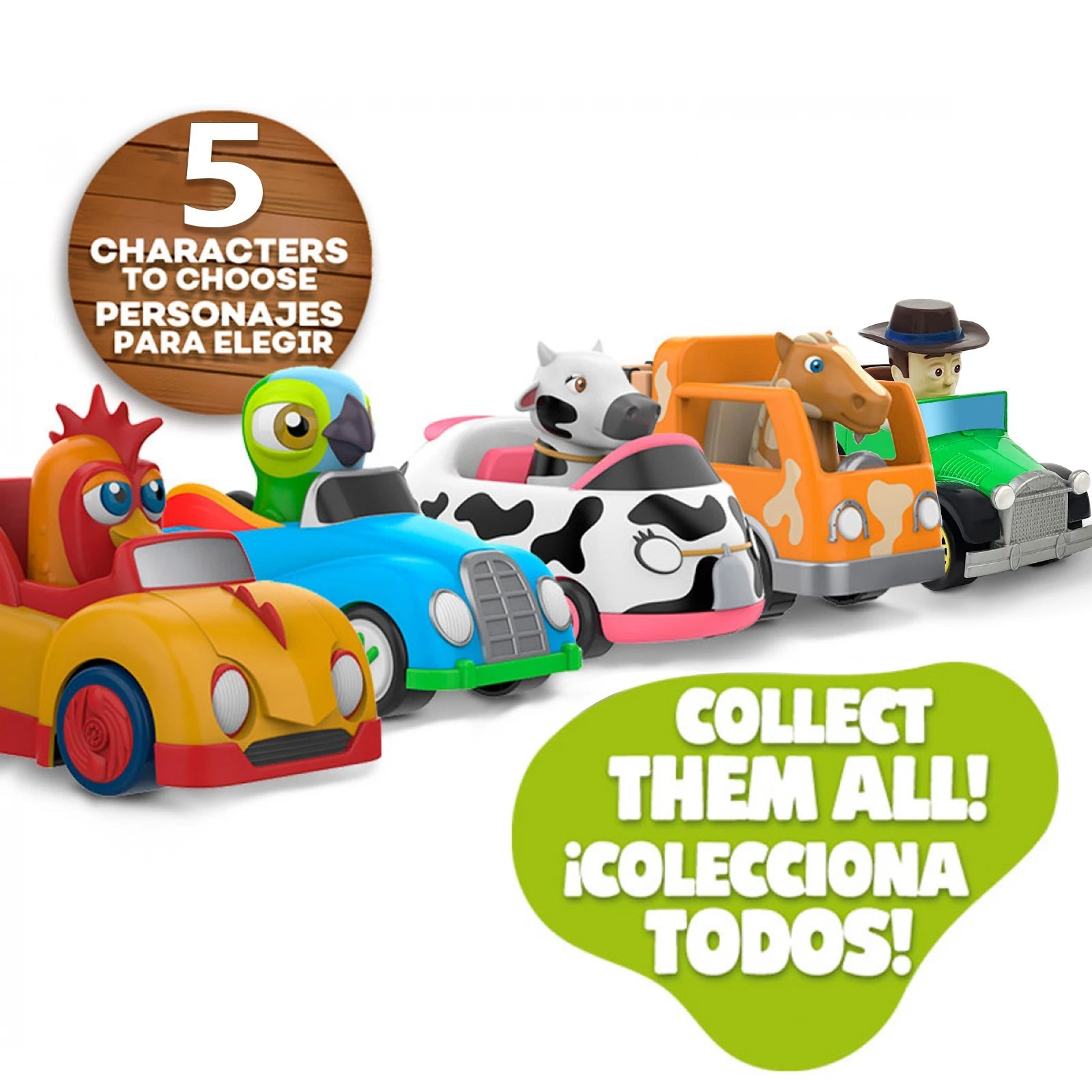 La Granja De Zenon Kids Toy Car Bartolito Car Pull Back Car Toys Inertia Car Set Boys Girls Toys 1-3 Years Old Birthday Gift Purest Peak