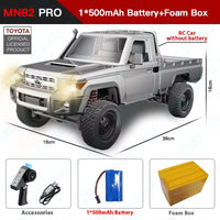 ZWN 1:12 Full Scale RC CAR MN82 Upgraded MN82 PRO Controllable Headlights 2.4G 4WD Off-Road Car Pick Up Truck Toy for Kids Gifts Econic Blanks