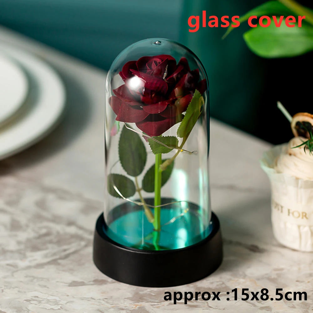 LED Galaxy Three Rose Artificial Flowers, Wedding Decoration, Creative Valentine'S Day and Mother'S Day Gift without Battery 1Pc Quick Pick Grocers