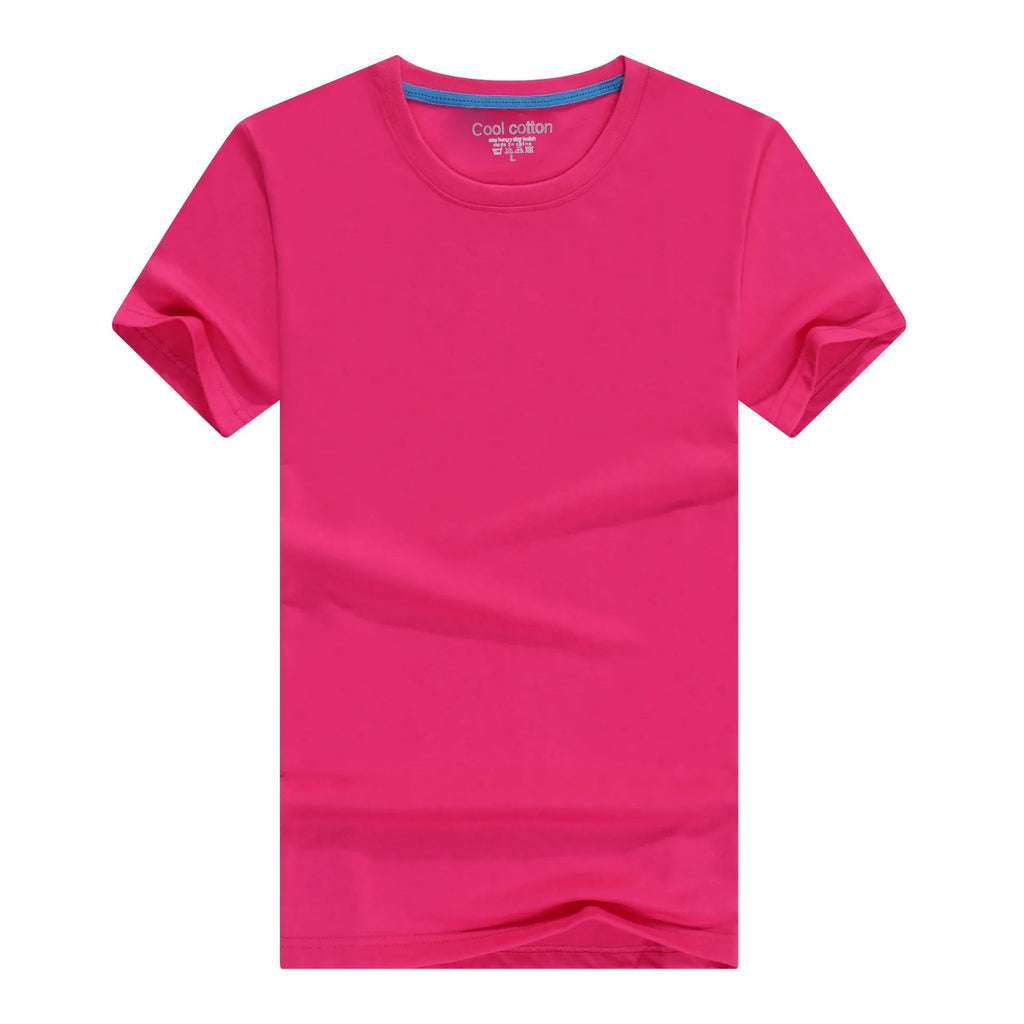 2026 Brand New 100% Cotton Mens T-shirt Pure Color Men T Shirts Round Collar Short-Sleeve Man T-shirt Top Tees For Male Clothes Quick Pick Grocers