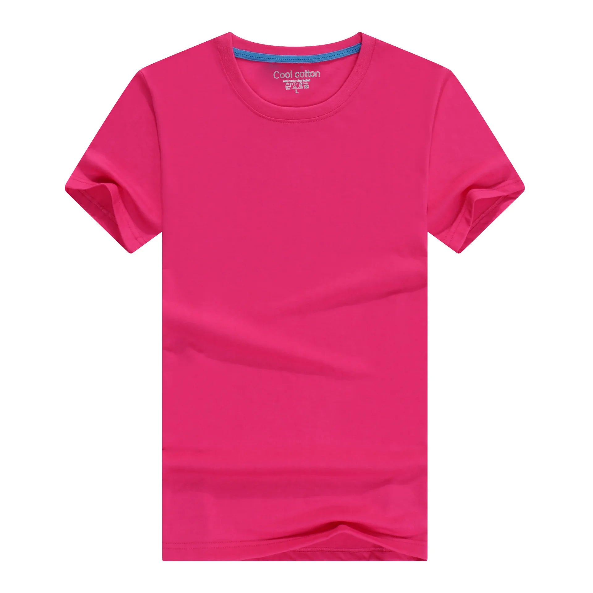2026 Brand New 100% Cotton Mens T-shirt Pure Color Men T Shirts Round Collar Short-Sleeve Man T-shirt Top Tees For Male Clothes Quick Pick Grocers