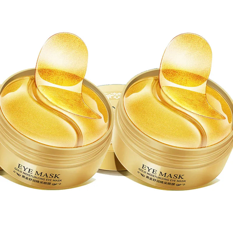 60pcs/box Gold Crystal Collagen Eye Mask Anti Dark Circles Eye Bags Firming Moisturizing Eye Patches Eyes Skin Care Products Quick Pick Grocers
