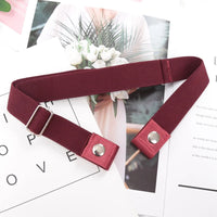 Elastic Belt Without Buckle Canvas Women Buckle Free Belt Ladies Jeans Pants Waist Lazy Belt Stretch No Buckle Invisible Belt Quick Pick Grocers
