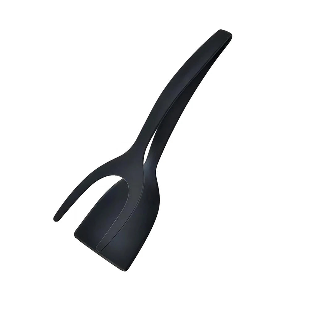 New 2 in 1 Grip Flip Spatula Tongs Egg Flipper Spatula Nylon Non Stick Coating Pancake Fish French Toast Omelet Making Tool Econic Blanks