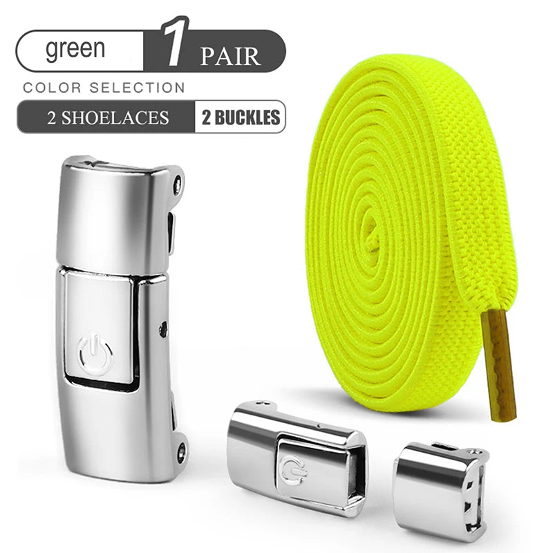 8mm No Tie Shoe Laces Press Lock Shoelaces Without Ties Elastic Laces Sneaker Kids Adult Widened Flat Shoelace for Shoes Quick Pick Grocers