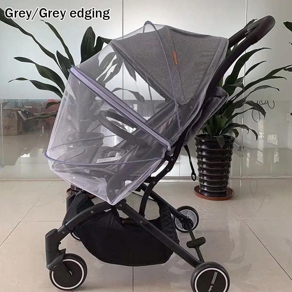 Mosquito Net Full Cover for Baby Car seat Cover Cradles Stroller Mosquito Netting Stretchable Netting Dual-Use Zipper Mesh Purest Peak