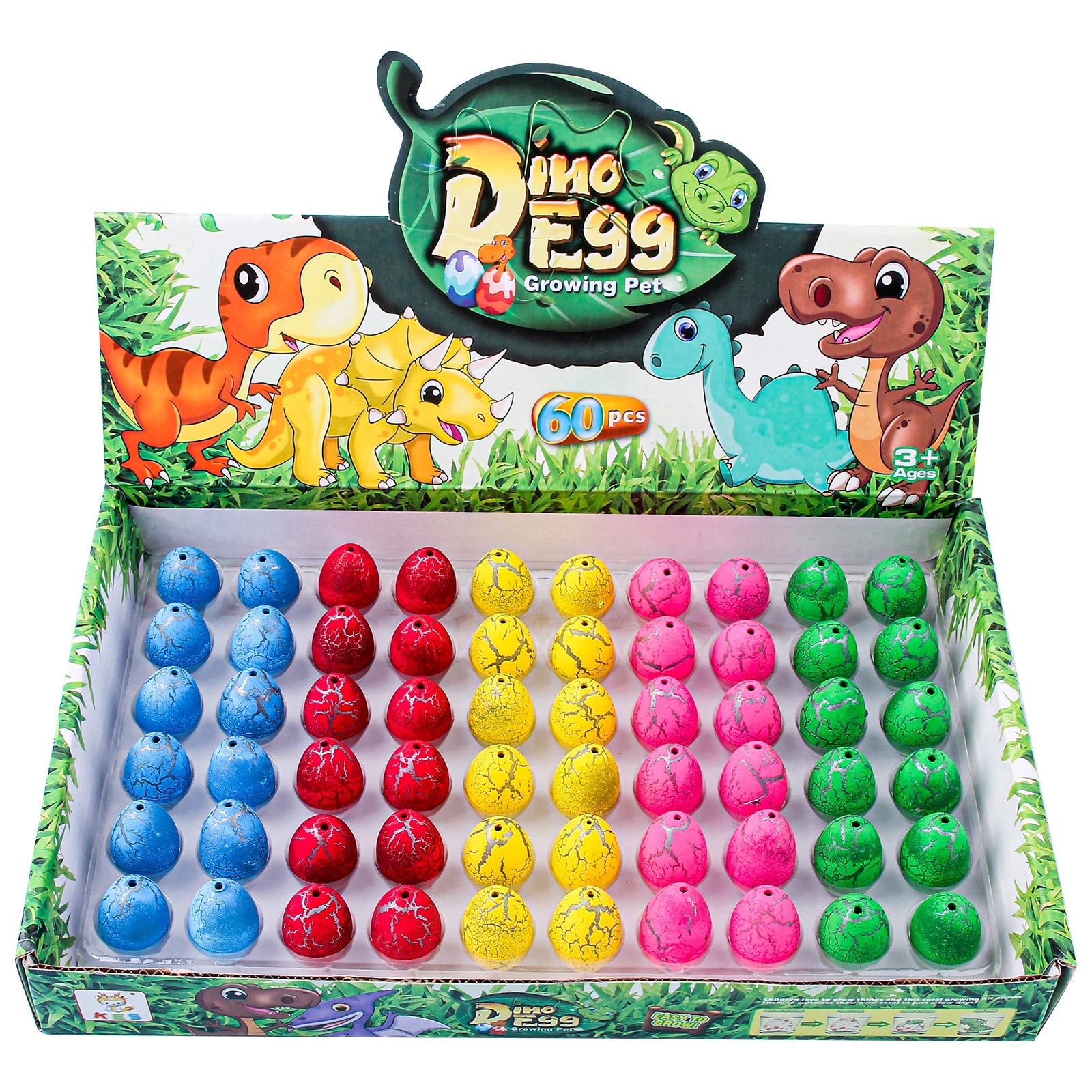 Sunpao 60pcs Magic Dinosaur Eggs Hatching in Water Growing Dinosaur Egg Animal Breeding Educational Toys for Children Kids Gifts Quick Pick Grocers