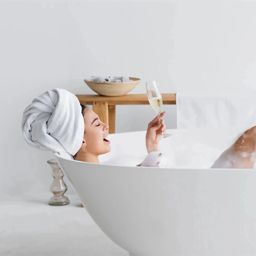 Towel Dry Hair Cap Microfiber Hair Drying Wrap Strong Water Absorbent Triangle Shower Hat Econic Blanks