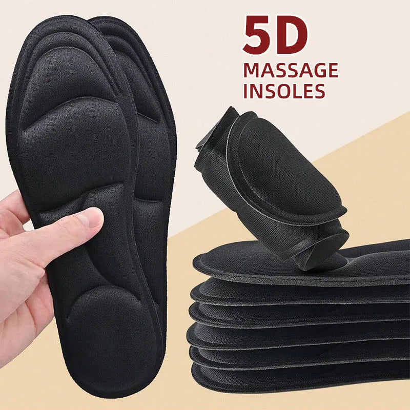 1/2/4/16Pairs 5D Massage Memory Foam Insoles For Shoes Sole Breathable Cushion Sport Running Insoles For Feet Orthopedic Insoles Quick Pick Grocers