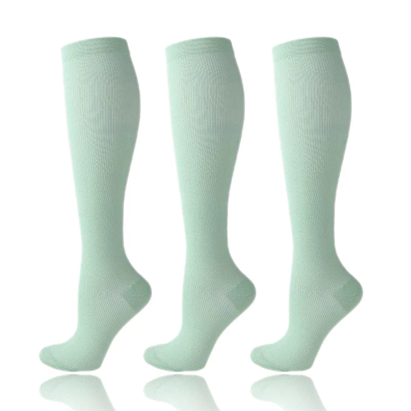 58 Styles 3 Pairs/Pack Compression Socks Knee High 30MmHg  Women Men Sports Socks Edema Diabetes Varicose Veins Running Socks Quick Pick Grocers