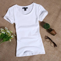 MRMT 2026 Women's T Shirt Casual Women Short Sleeved Slim Solid Color Simple Pure Tees Womens T-Shirt For Female Women T shirts Quick Pick Grocers