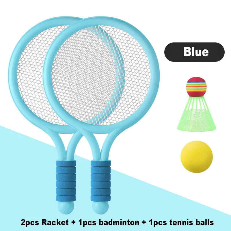 Racket Tennis for Children Outdoor Sports Badminton Racket Kindergarten Toy Set for 3-12years Old Badminton Sets Quick Pick Grocers