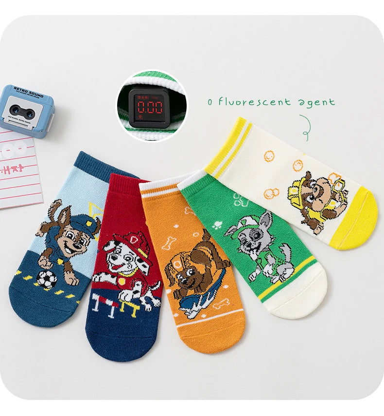 5 Pairs Paw Patrol Kids Socks Cotton Boys Cute Cartoon Socks for Children Baby Casual Socks Spring and Summer Boys Socks Quick Pick Grocers