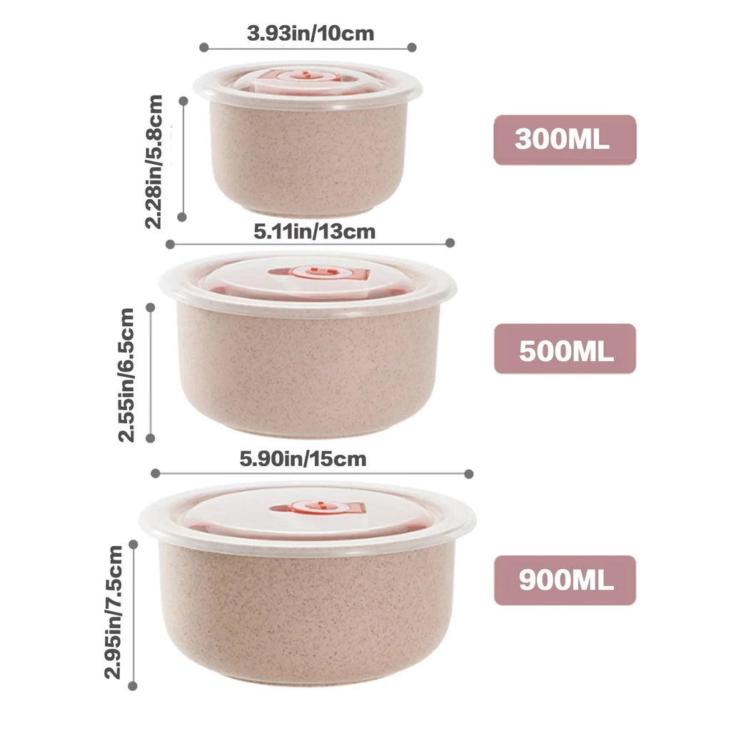 3pcs Food Storage Containers Bento Box with Lid Microwave Storage Containers for Kitchen Storage Meal Prep Take Out Econic Blanks