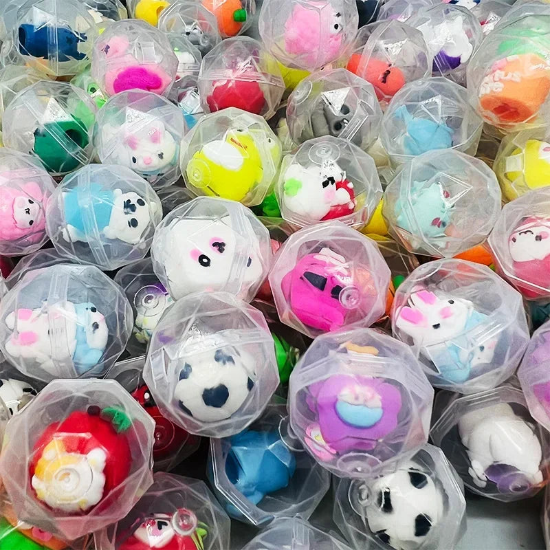 32mm Transparent Twisted Egg for Mini Claw Machine Toys Accessories Cute Animal Plush Dolls Doll Kids Arcade Crane Machine Gift Econic Blanks