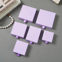 10pcs Paper Jewelry Gift Box For Ring Earrings Pendant Necklace Bracelet Stud Organizer Wedding Favors Jewellery Packaging Sack Purest Peak