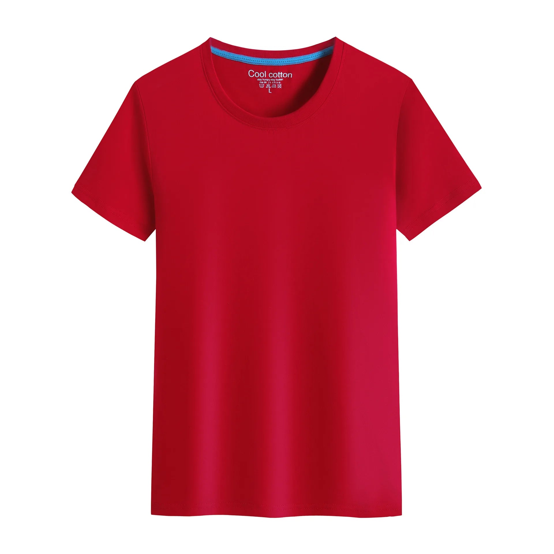 2026 Brand New 100% Cotton Mens T-shirt Pure Color Men T Shirts Round Collar Short-Sleeve Man T-shirt Top Tees For Male Clothes Quick Pick Grocers
